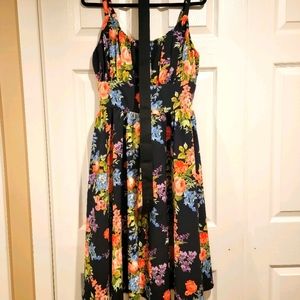 Black Floral Ingenue Dress XL BNWOT